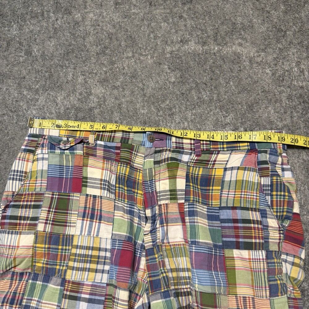 Vintage 90s Polo Ralph Lauren Indian Madras Shorts Size 38 Patchwork Plaid Prep - Picture 6 of 8